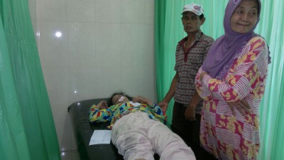 Korban saat dirawat di RS Bhayangkara Porong