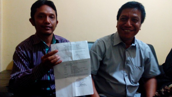 Manager Perijinan Indomart M. Faqih (kanan) dan Masbukhin