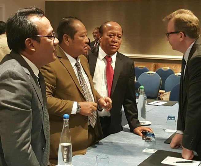 Bupati Sidoarjo Saiful Ilah dan rombongan bertemu dengan perwakilan dari Inggris.